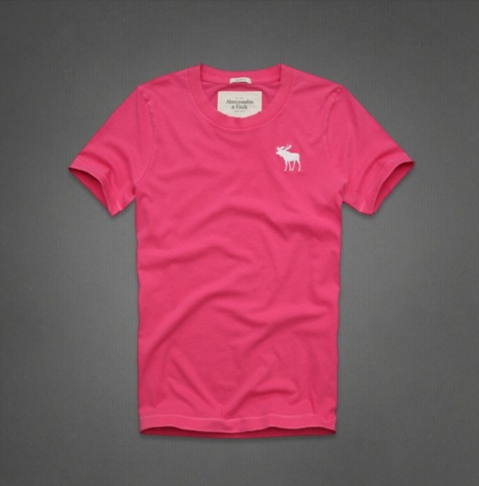 Abercrombie Fitch Hombres De Cuello Redondo Corto Remera AF5268